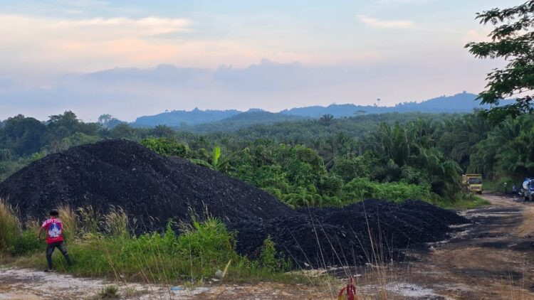 Lokasi aktivitas tambang ilegal di KM 25 Poros Bontang–Samarinda.