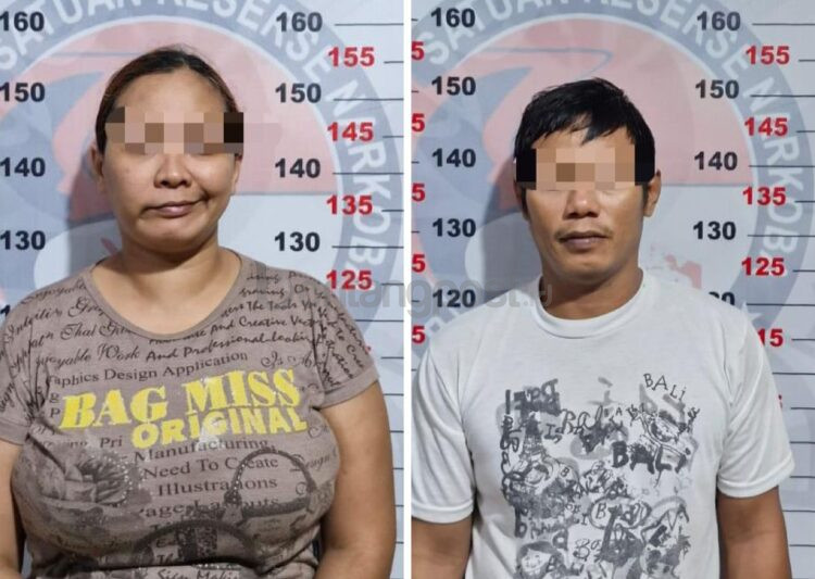 Pasutri di Bontang dibekuk polisi gegara jual sabu (ist)