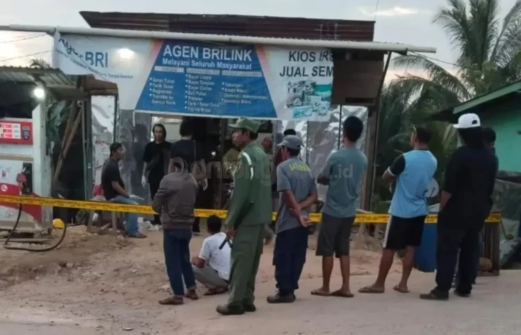 Lokasi warung yang juga menjadi agen BRILink di SP1 Bumi Etam, Kaubun, Kutim, tempat perampokan berdarah pada Senin (15/7/2024) dini hari. (IST/KP)