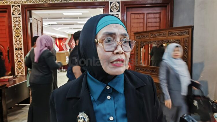 Wali Kota Bontang Neni Moerniaeni saat memberikan keterangan terkait kesiapan Bontang menjadi tuan rumah POPDA dan Porseni PGRI 2027.