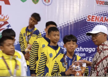 Pelajar SDN 008 Bontang Utara Sabet Emas dan Perunggu Cabang Senam Beregu Popda 2025