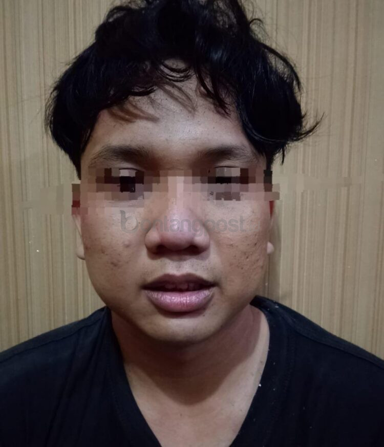 Tersangka kasus pencurian WR (24) ditahan di Mapolres Bontang. (Dok Polres Bontang)