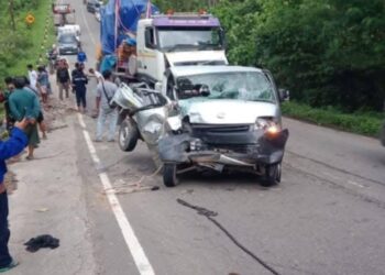 Kecelakaan Beruntun di KM 84 Poros Samarinda–Bontang, Empat Orang Alami Luka