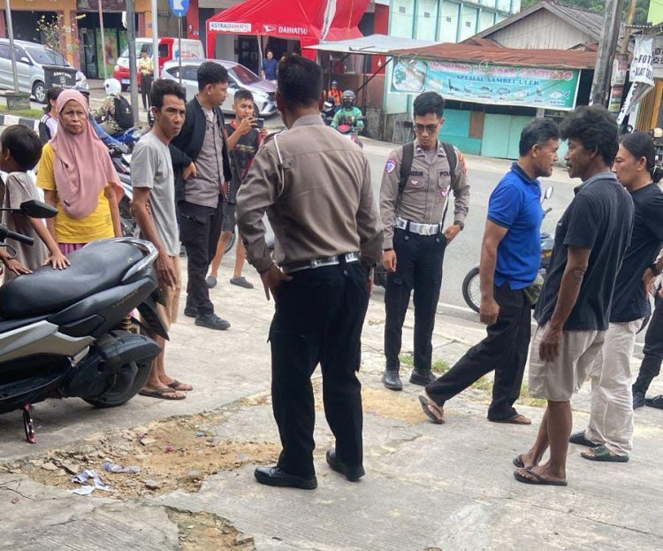 Polisi cek lokasi dugaan tabrak lari di Jalan Brigjen Katamso, Bontang