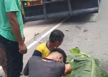 Kecelakaan Maut di Teluk Pandan Kutim, Pengendara Motor Tewas Terlindas Truk
