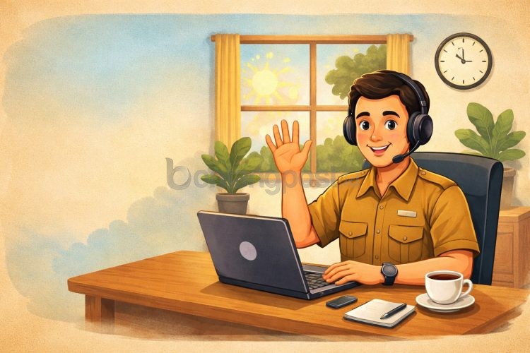 Ilustrasi ASN WFH setiap Jumat.