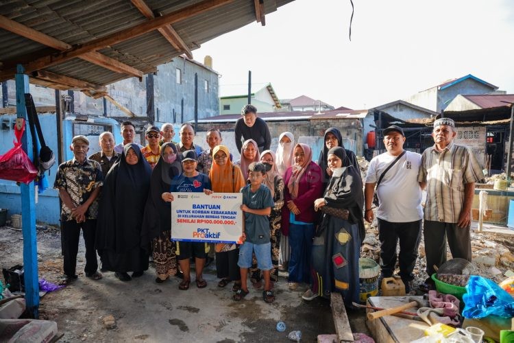 Bantuan Rp100 juta disalurkan Pupuk Kaltim untuk membantu pemulihan korban kebakaran di Berebas Tengah.