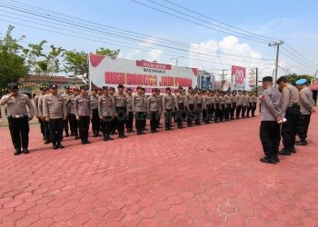 Perkuat Pengamanan Demo di Samarinda, Polres Bontang Kirim 61 Personel dan Water Cannon