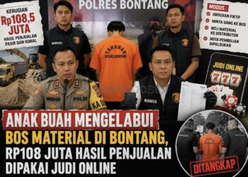 Anak Buah Mengelabui Bos Material di Bontang, Rp108 Juta Hasil Penjualan Dipakai Judi Online