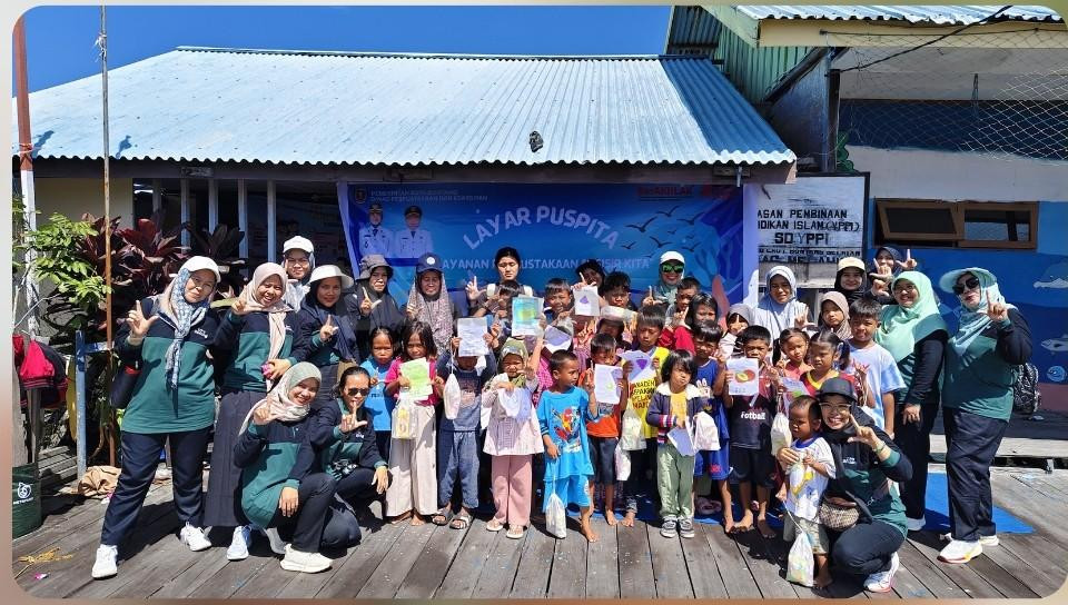 Jemput Bola ke Pesisir, “Layar Puspita” Jadi Andalan Literasi DPK Bontang