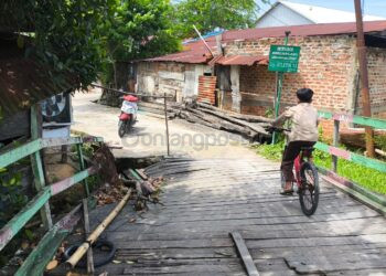 Jembatan Rusak di Gang Atletik 11 Bontang Diusulkan Diperbaiki Lewat APBD Perubahan 2026