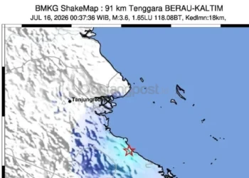 Gempa Magnitudo 3,4 Guncang Berau Hari Ini, BMKG Catat Ada 3 Kali Gempa Susulan