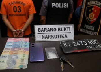 Sempat Buang Sabu Saat Digeledah, Pemuda di Marangkayu Diringkus Polisi
