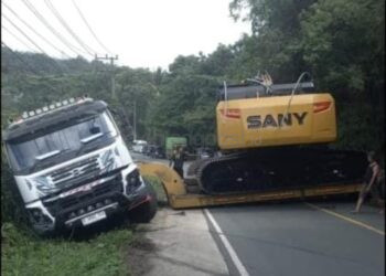 Truk Melintang di Poros Samarinda-Bontang Dipicu Tumpahan Solar, Arus Lalu Lintas Kembali Normal