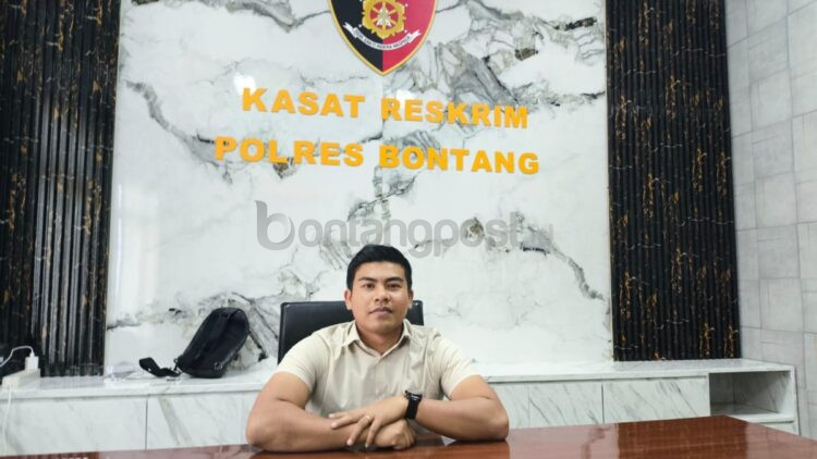 Kasat Reskrim Polres Bontang AKP Putu Ari Sanjaya Putra. (Dwi Kurniawan Nugroho/Bontang Post)