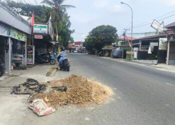 Proyek Jargas Bontang Hampir Rampung, Bekas Galian Masih Berserakan