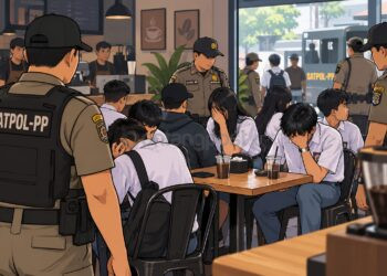 Satpol PP Amankan 10 Pelajar yang Bolos dan Nongkrong di Kafe Saat Jam Sekolah