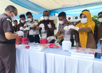 Kasus Narkoba Masih Tinggi, Hampir 1 Kilo Sabu Dimusnahkan Kejari Bontang