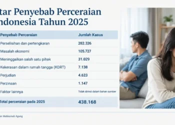 Perceraian di Indonesia Tembus 438 Ribu Kasus, Judi dan Zina Kian Mengkhawatirkan